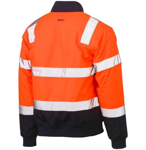 Picture of Bisley, Taped Two Tone Hi Vis Bomber Jacket With Padded Lining